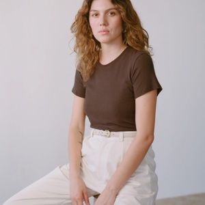OZMA CLASSIC TEE (Regen Silk Noil Jersey) Manzanita XS